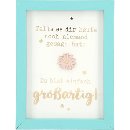 Mini-Bilderrahmen mit Schriftzug "Großartig"