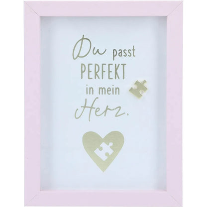 Mini-Bilderrahmen mit Schriftzug "Mein Herz"