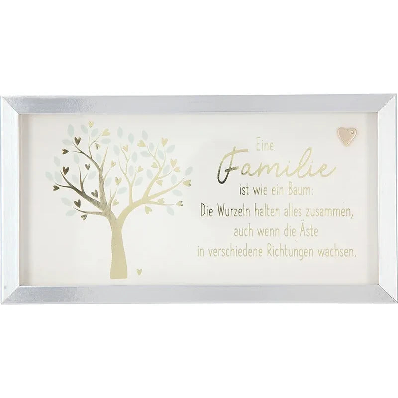 Mini-Bilderrahmen mit Schriftzug "Familie wie ein Baum"