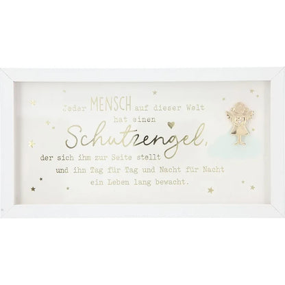 Mini-Bilderrahmen mit Schriftzug "Jeder hat einen Schutzengel"