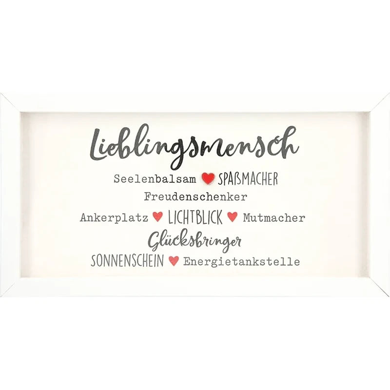 Mini-Bilderrahmen mit Schriftzug "Lieblingsmensch"