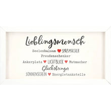 Mini-Bilderrahmen mit Schriftzug "Lieblingsmensch"