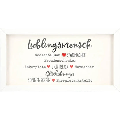 Mini-Bilderrahmen mit Schriftzug "Lieblingsmensch"