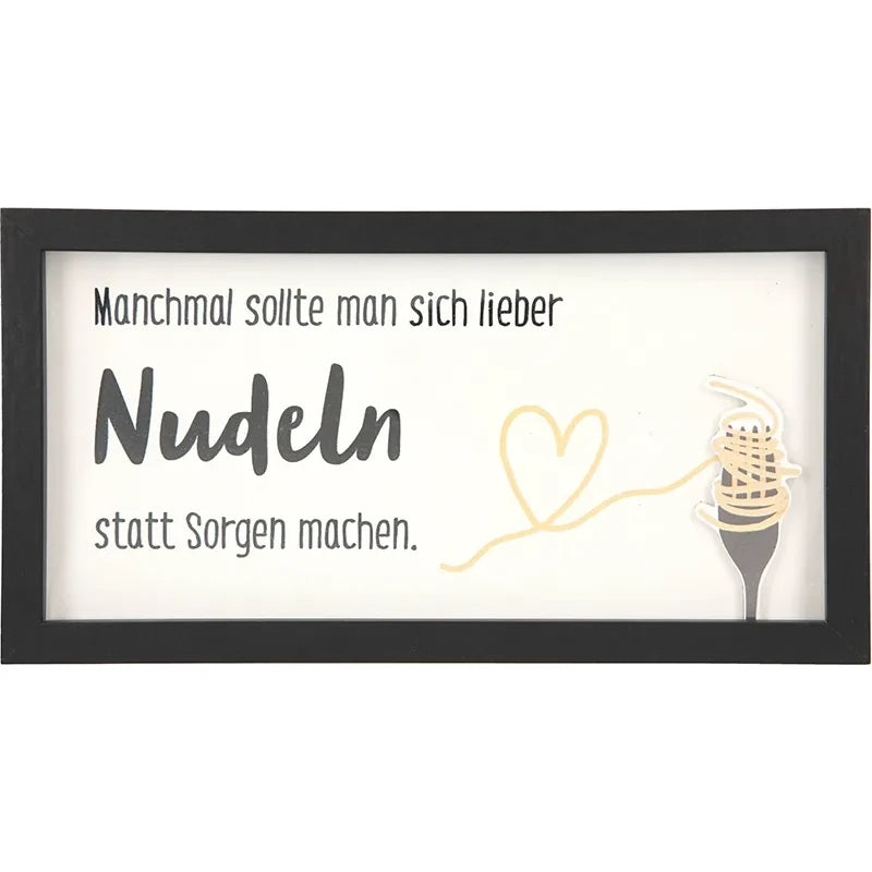 Mini-Bilderrahmen mit Schriftzug "Nudeln"