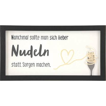 Mini-Bilderrahmen mit Schriftzug "Nudeln"