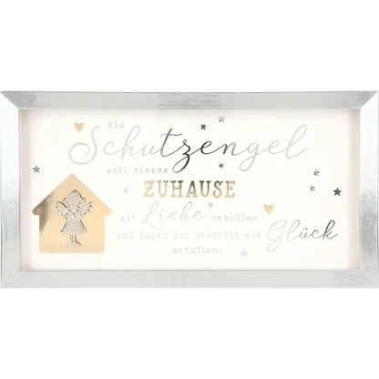 Mini-Bilderrahmen mit Schriftzug "Ein Schutzengel Zuhause"