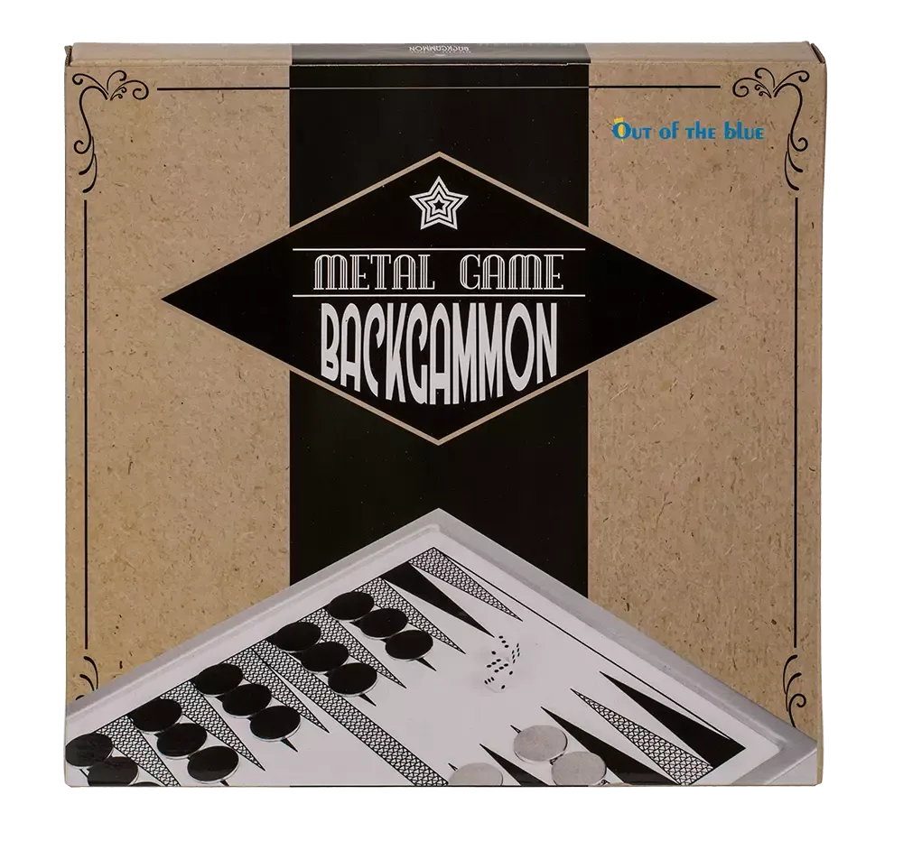 Brettspiel "Backgammon" aus Metall