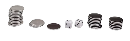 Brettspiel "Backgammon" aus Metall