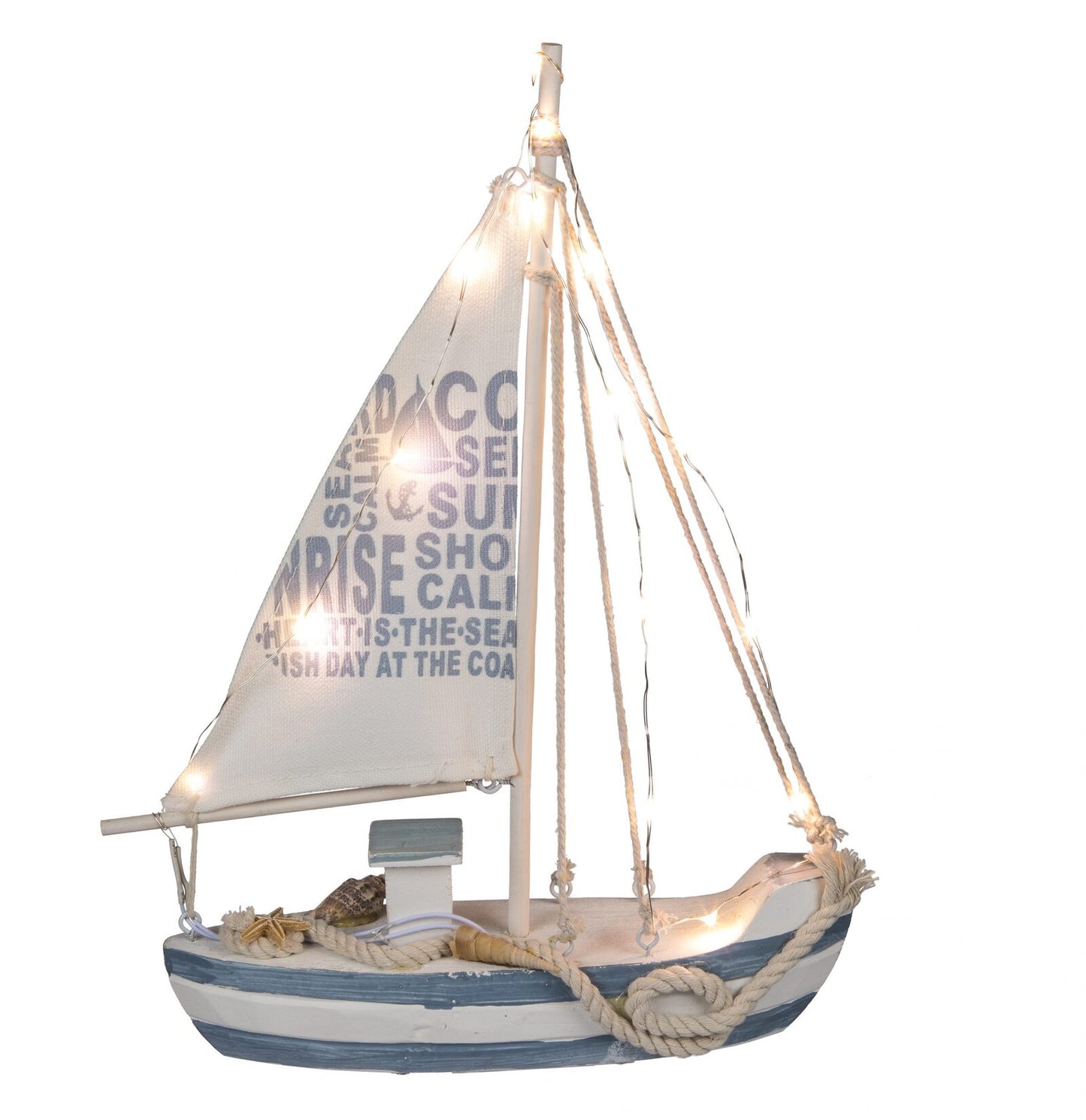 Holz-Segelschiff mit LEDs