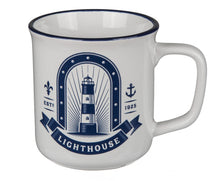Becher in Emaille-Optik "Leuchtturm"