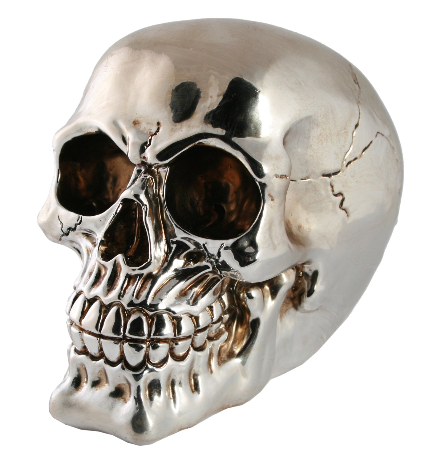 Glänzende Totenkopf-Spardose