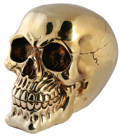 Glänzende Totenkopf-Spardose