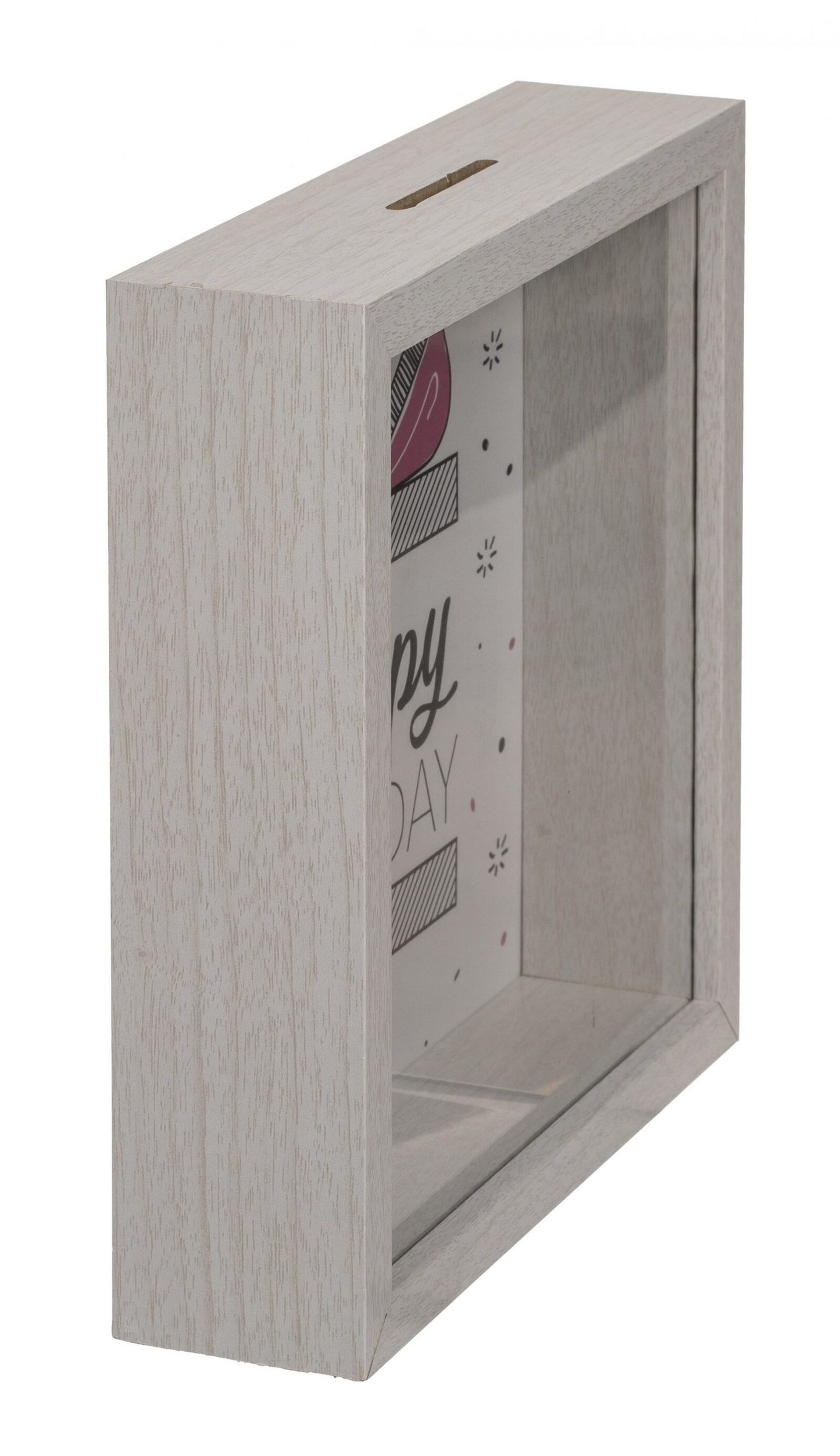 Spardose “Happy Birthday” mit Glasfront