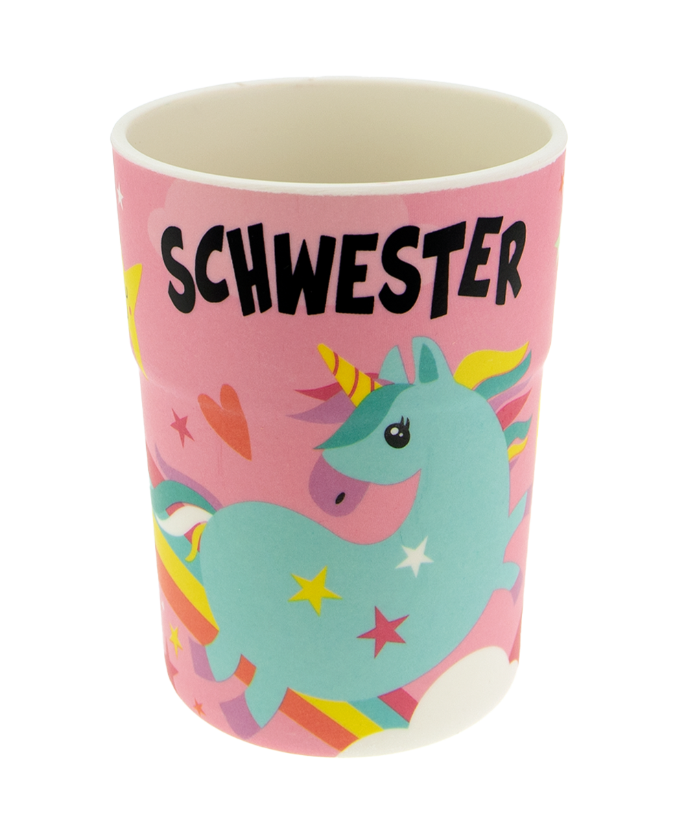 Panda Crew – Kinderbecher “Schwester”