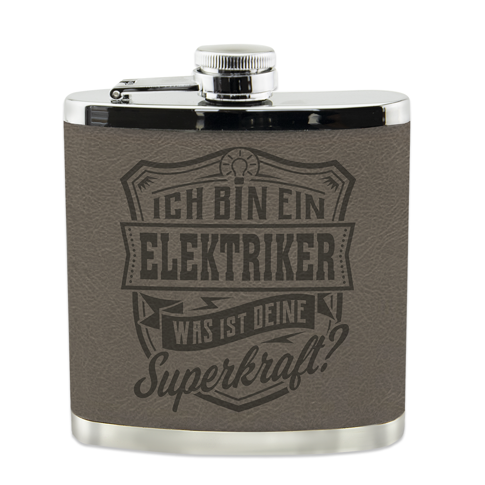 Personalisierter Flachmann "Echter Kerl" mit Namen