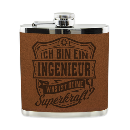 Personalisierter Flachmann "Echter Kerl" mit Namen