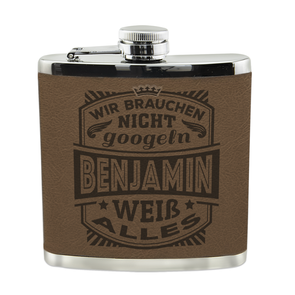 Personalisierter Flachmann "Echter Kerl" mit Namen