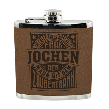Personalisierter Flachmann "Echter Kerl" mit Namen