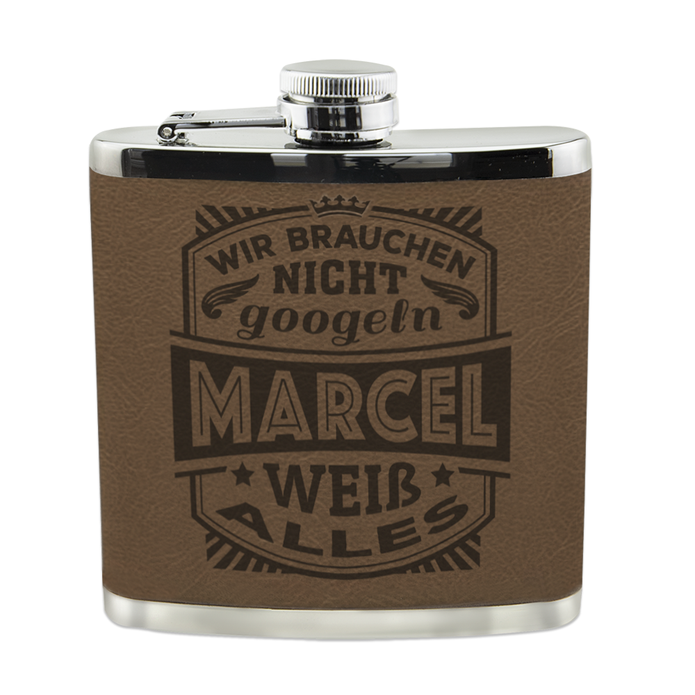 Personalisierter Flachmann "Echter Kerl" mit Namen