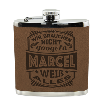 Personalisierter Flachmann "Echter Kerl" mit Namen