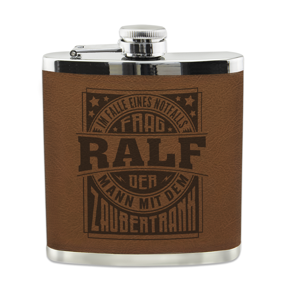 Personalisierter Flachmann "Echter Kerl" mit Namen
