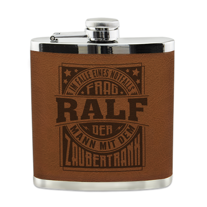 Personalisierter Flachmann "Echter Kerl" mit Namen