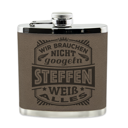 Personalisierter Flachmann "Echter Kerl" mit Namen