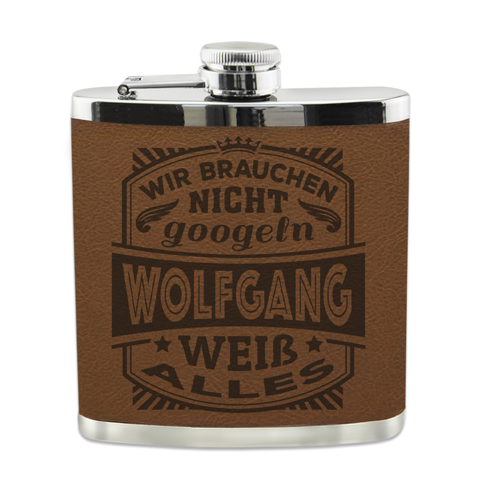 Personalisierter Flachmann "Echter Kerl" mit Namen