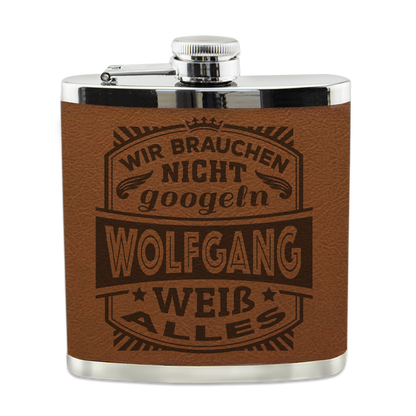 Personalisierter Flachmann "Echter Kerl" mit Namen