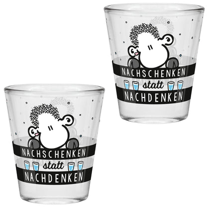 Sheepworld Schnapsglas "Nachschenken statt Nachdenken"