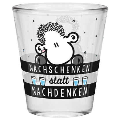 Sheepworld Schnapsglas "Nachschenken statt Nachdenken"