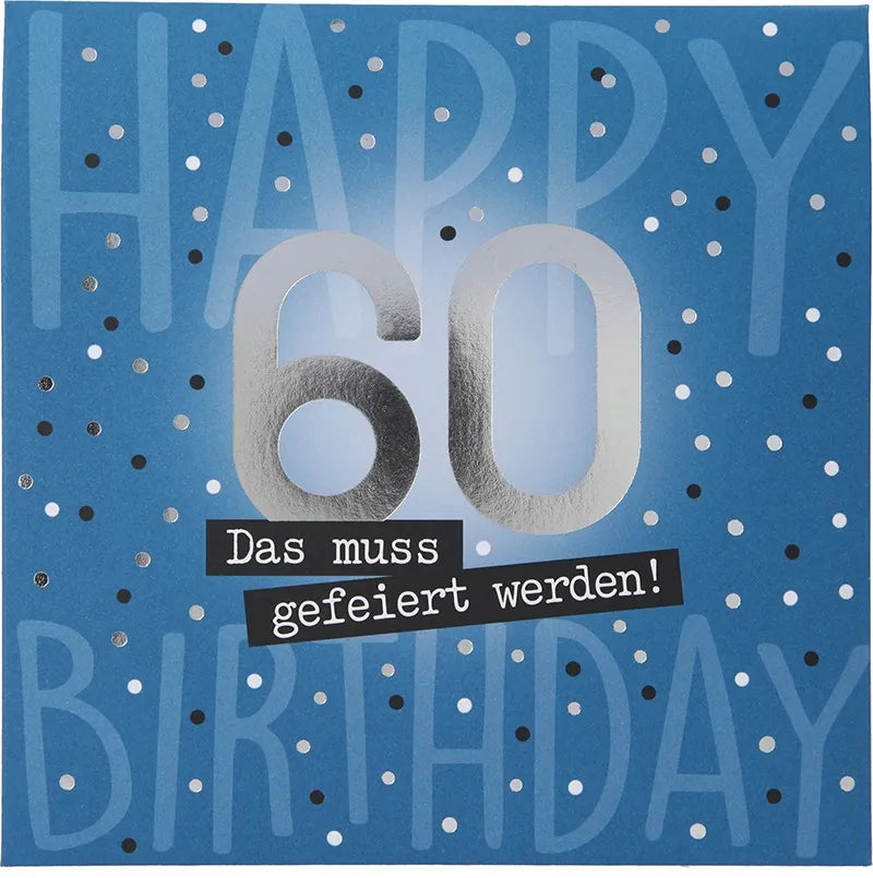 Pop-up-Musikkarte "60 Happy Birthday" mit Licht-Effekt