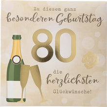 Pop-up-Musikkarte "Besonderer Geburtstag 80" mit Licht-Effekt