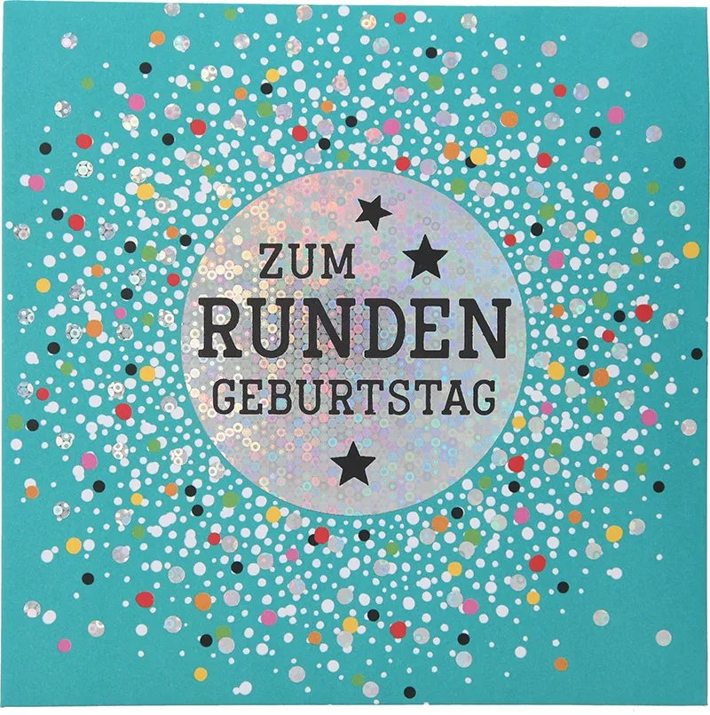 Pop-up-Musikkarte "Runder Geburtstag" mit Licht-Effekt