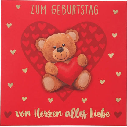Pop-up-Musikkarte "Alles liebe" mit Licht-Effekt