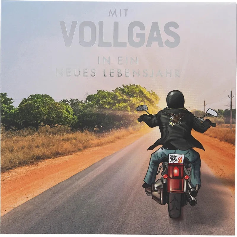Pop-up-Musikkarte "Vollgas" mit Licht-Effekt