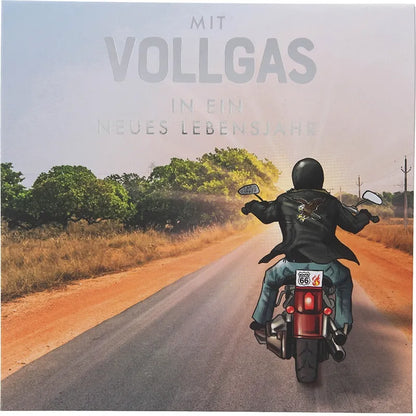 Pop-up-Musikkarte "Vollgas" mit Licht-Effekt