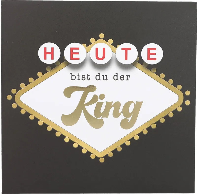Pop-up-Musikkarte "Heute bist du der King" mit Licht-Effekt