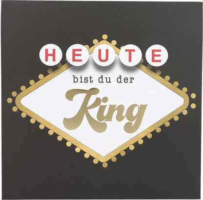 Pop-up-Musikkarte "Heute bist du der King" mit Licht-Effekt