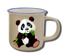 Handgemachte Tasse "Panda" mit Wunschname