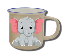 Handgemachte Tasse "Elefant" mit Wunschname