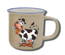 Handgemachte Tasse "Kuh" mit Wunschname