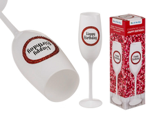 Kunststoff Sektglas "Happy Birthday"
