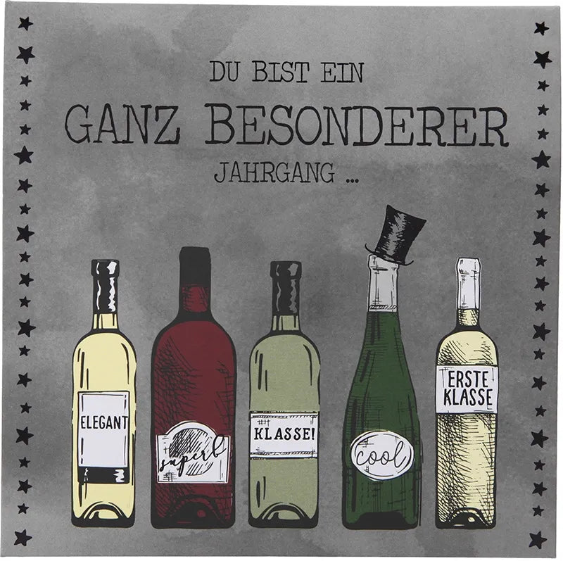 Pop-up-Musikkarte "Besonderer Jahrgang" mit Licht-Effekt