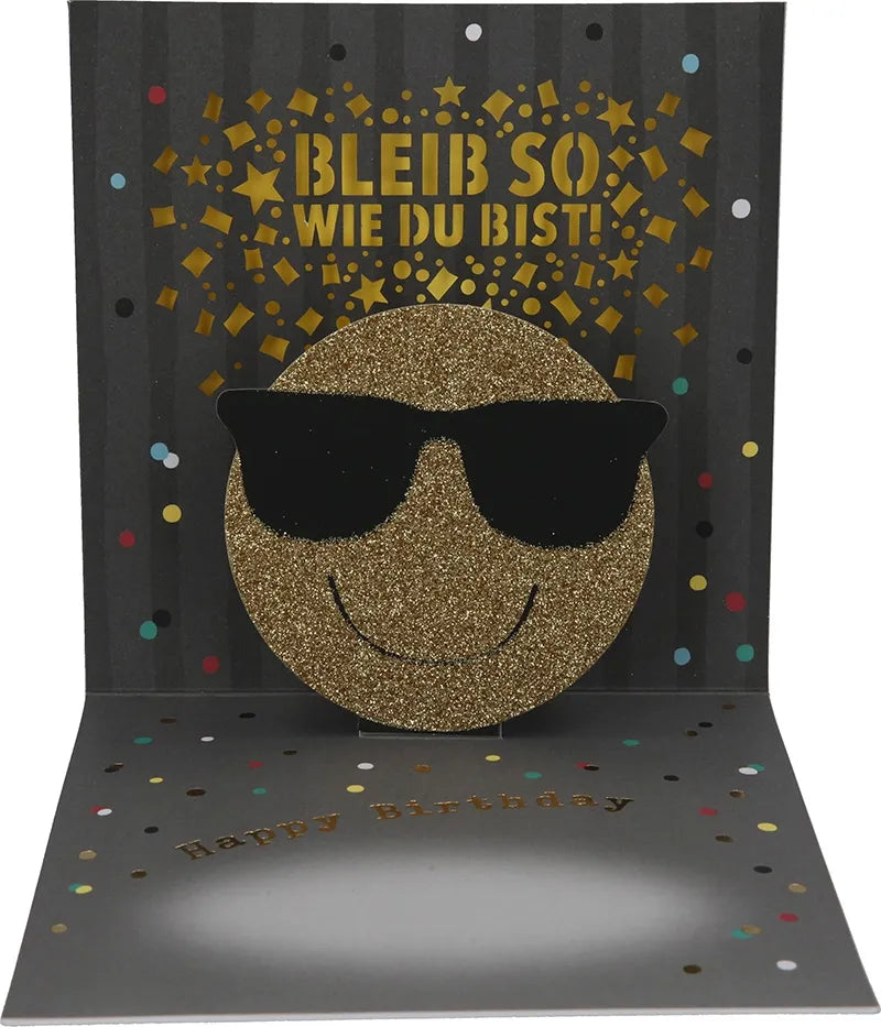 Pop-up-Musikkarte "Zum Geburtstag" mit Licht-Effekt
