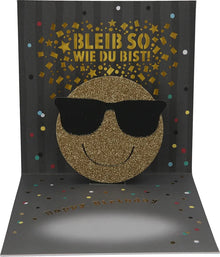 Pop-up-Musikkarte "Zum Geburtstag" mit Licht-Effekt