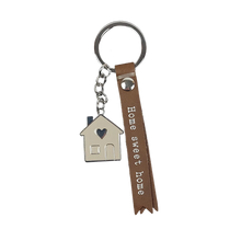 Fähnchen-Schlüsselanhänger "Home sweet home" mit Haus