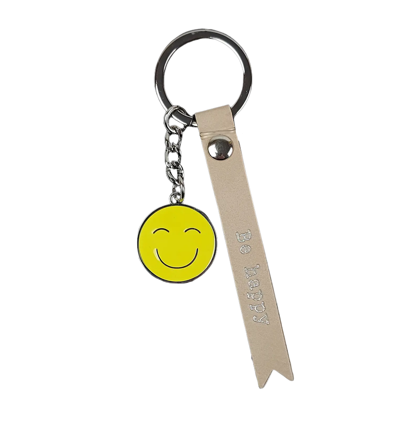 Fähnchen-Schlüsselanhänger "Be happy" mit Smiley