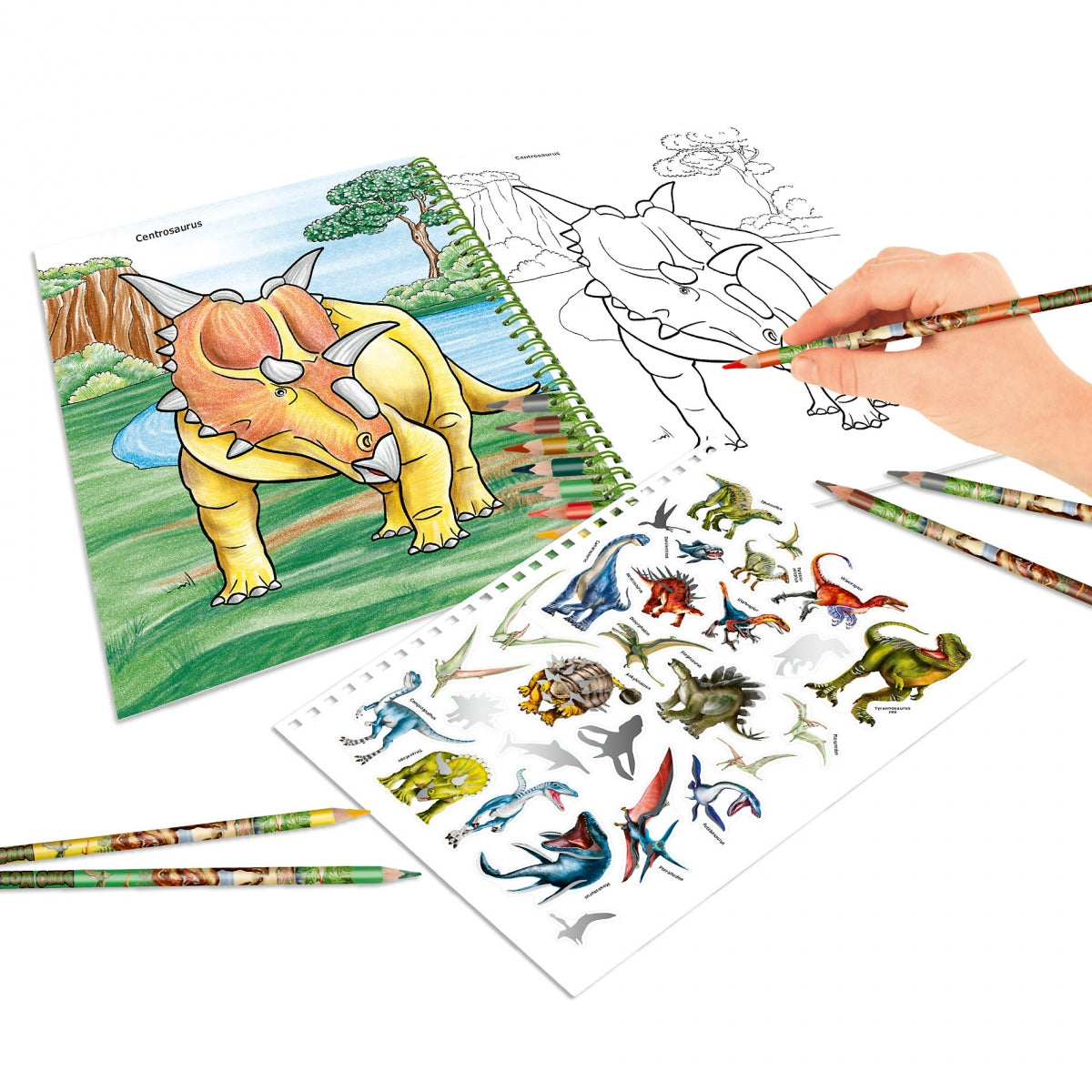 DINO WORLD Malbuch Buntstiften