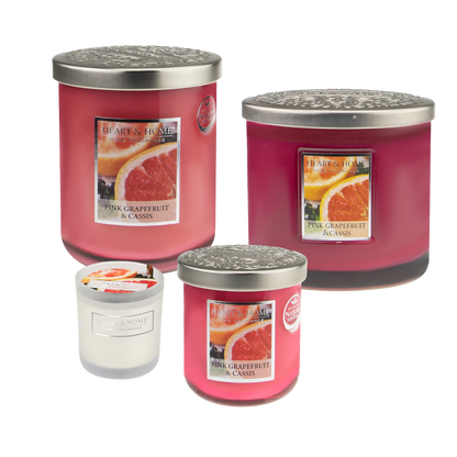 Heart&Home - Duftkerze "Pink Grapefruit & Cassis